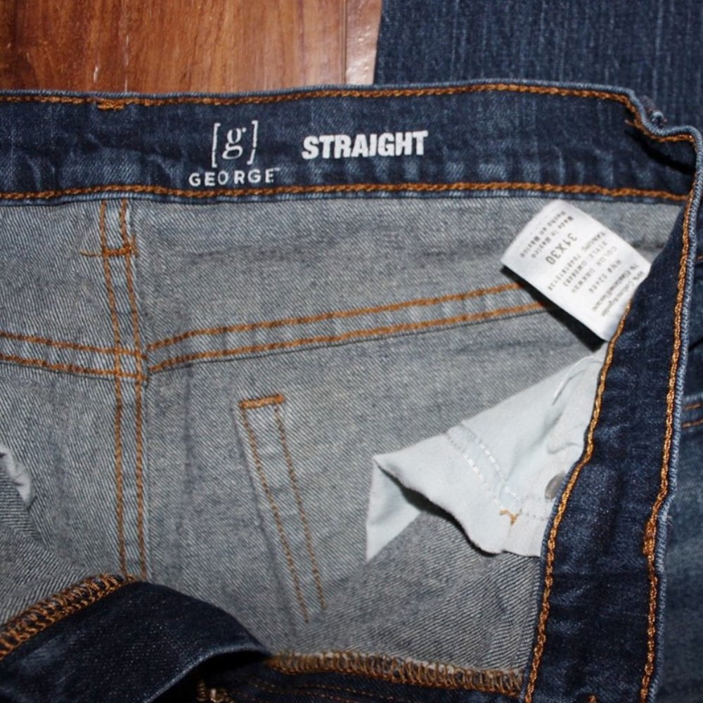 EUC George Straight Leg Distressed Jeans 31x30 - Picture 9 of 11